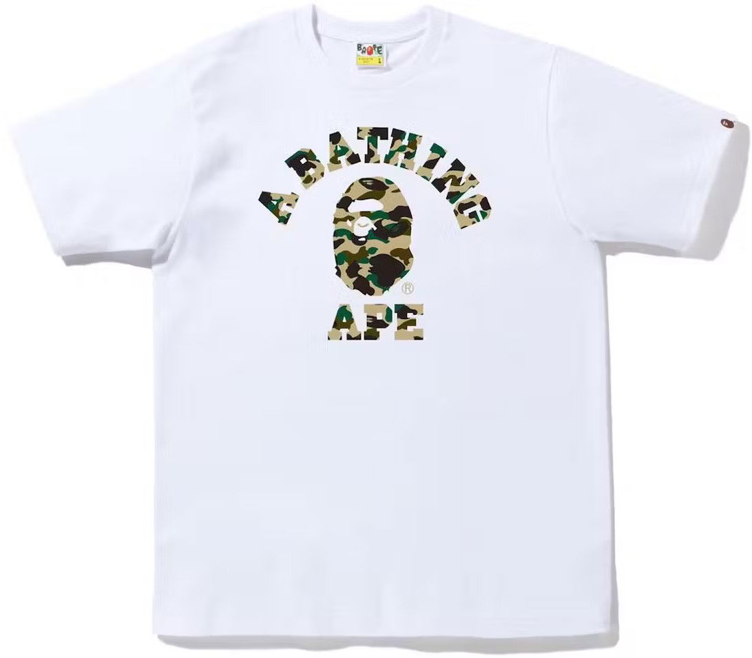 Tričko BAPE 1st Camo College Tee Biela | 001TEH301009X, 0