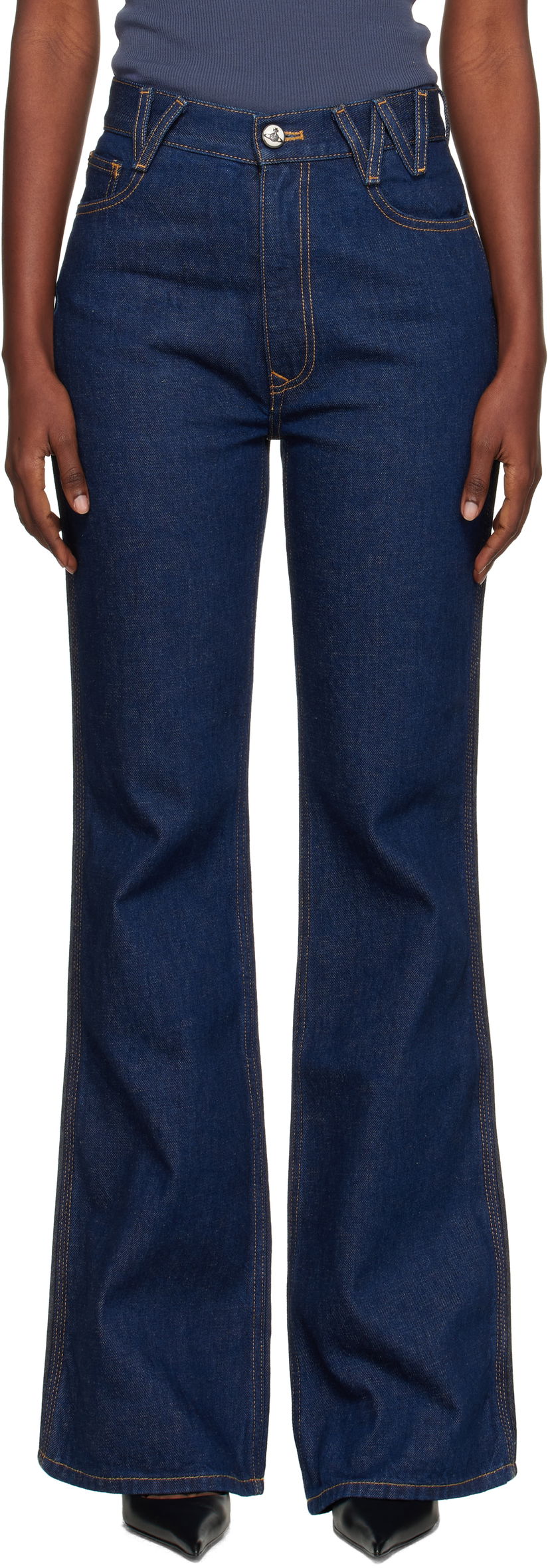 Džínsy Vivienne Westwood Vivienne Westwood Ray 5 Pocket Flare Jeans Modrá | 1902002B-W0162-