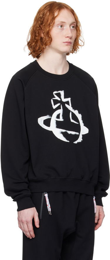 Sveter Vivienne Westwood Vivienne Westwood Stencil Orb Raglan Sweatshirt Čierna | 3I01000Z-J006O-, 1