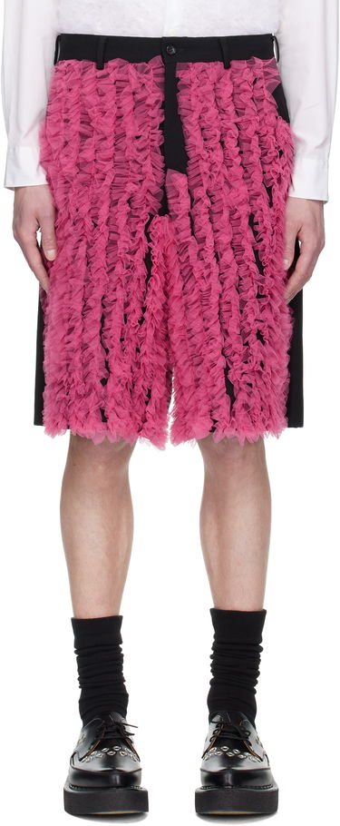 Šortky Comme des Garçons Comme des Garçons Homme Plus Gabardine and Tulle Shorts Ružová | PO-P063-051, 0