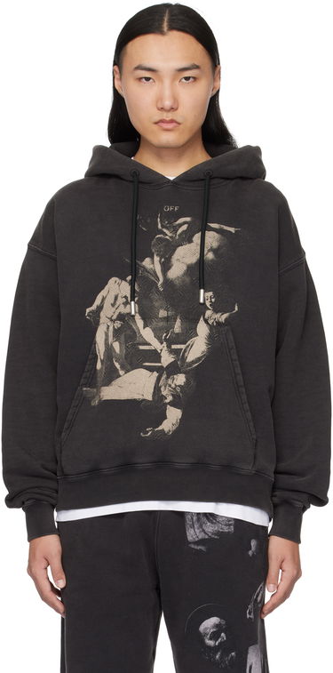 Mikina Off-White Martyrdom Graphic Print Hoodie Čierna | OMBB085S25FLE00O1361, 0