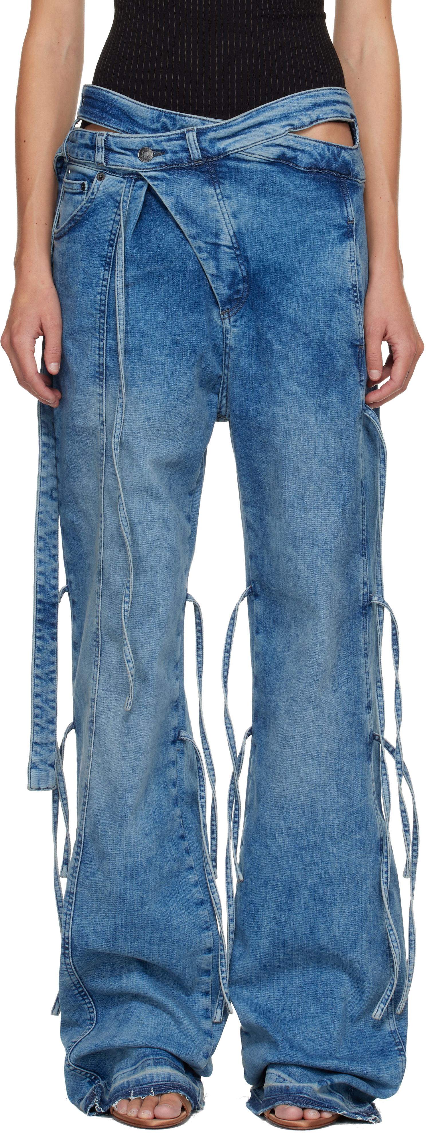 Džínsy Ottolinger Strappy Signature Wrap Jeans Modrá | 117-202617-03, 0