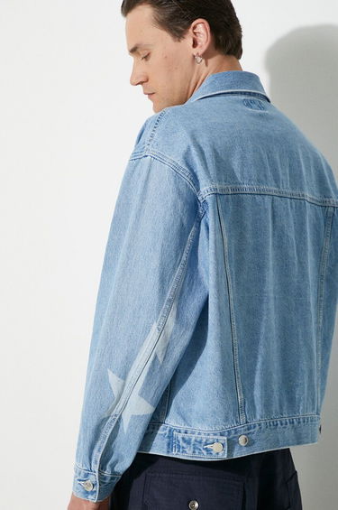 Bunda BAPE A Bathing Ape Metal Logo Pin Oversize Denim Jacket Modrá | 1J80140056, 4