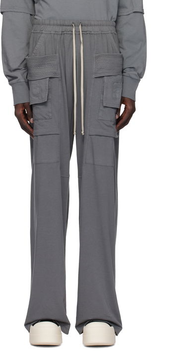 Cargo nohavice Rick Owens Rick Owens DRKSHDW Porterville Creatch Wide Drawstring Cargo Pants Šedá | DU02D2394 RN, 0