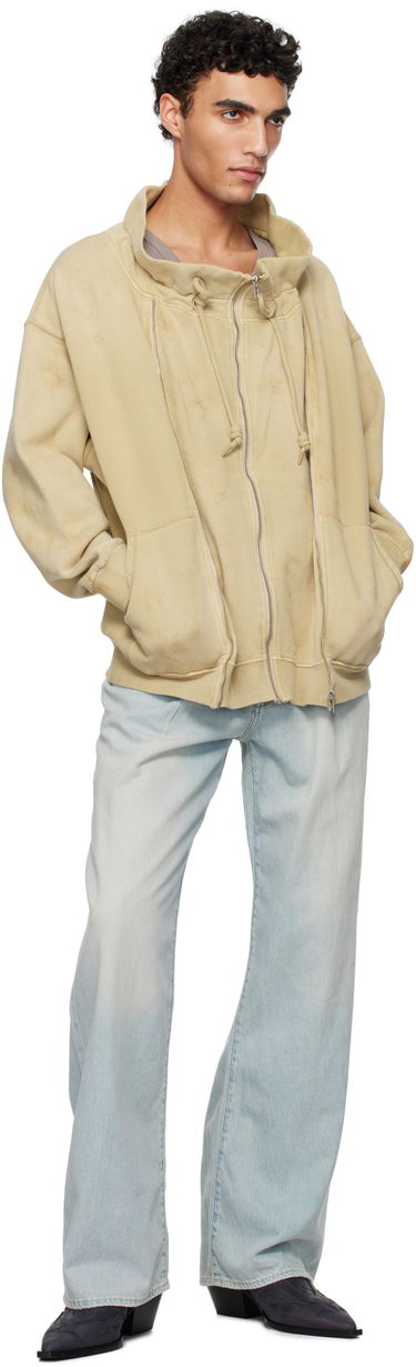 Mikina R13 R13 Paperbag Zip-Up Sweatshirt Béžová | R13WK347-001BF, 3