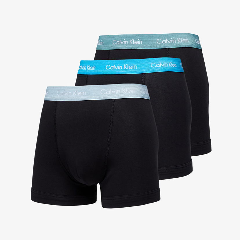 Spodná bielizeň a ponožky CALVIN KLEIN Cotton Stretch Classic Fit Trunks 3-Pack Čierna | U2662-N22