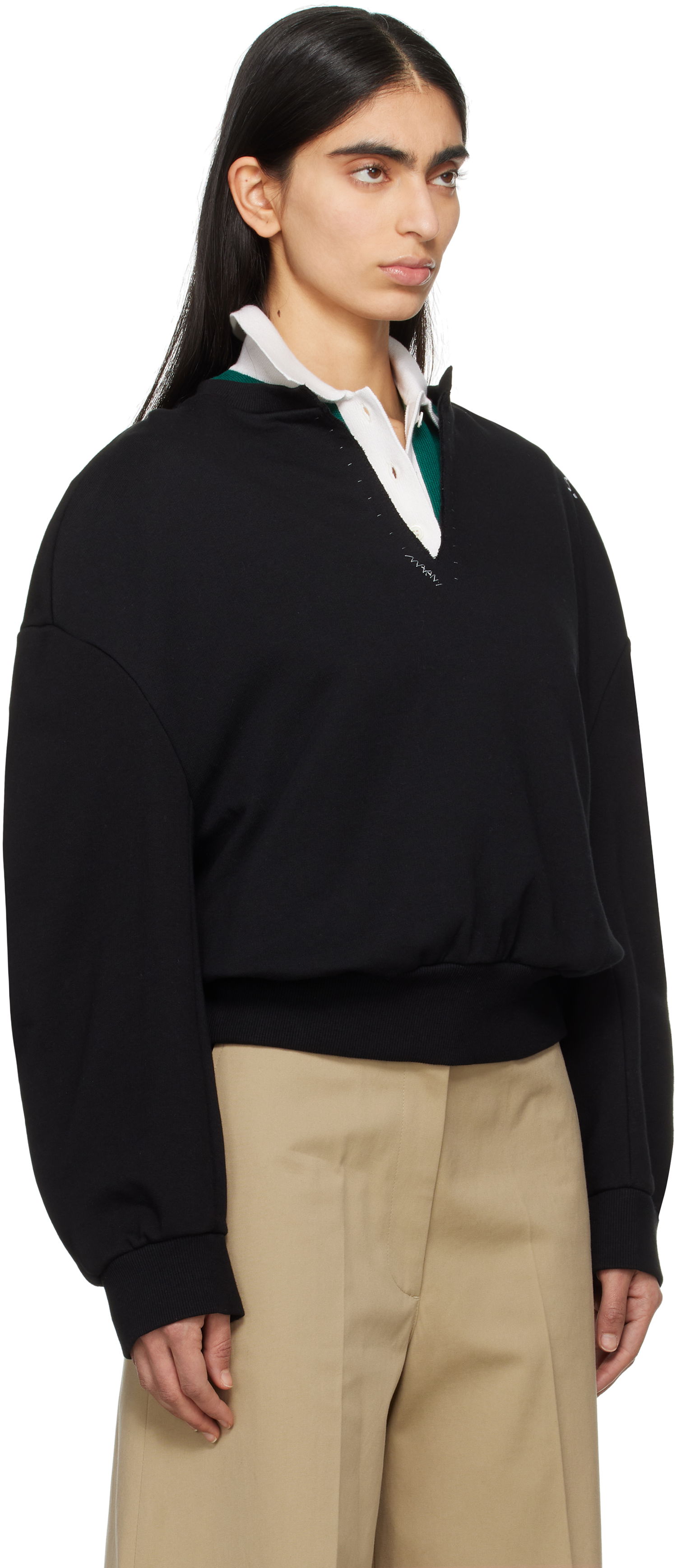 Sveter Marni Marni Brushed Cotton Rugby Sweatshirt Čierna | FLJE0218S1 UTC469, 1