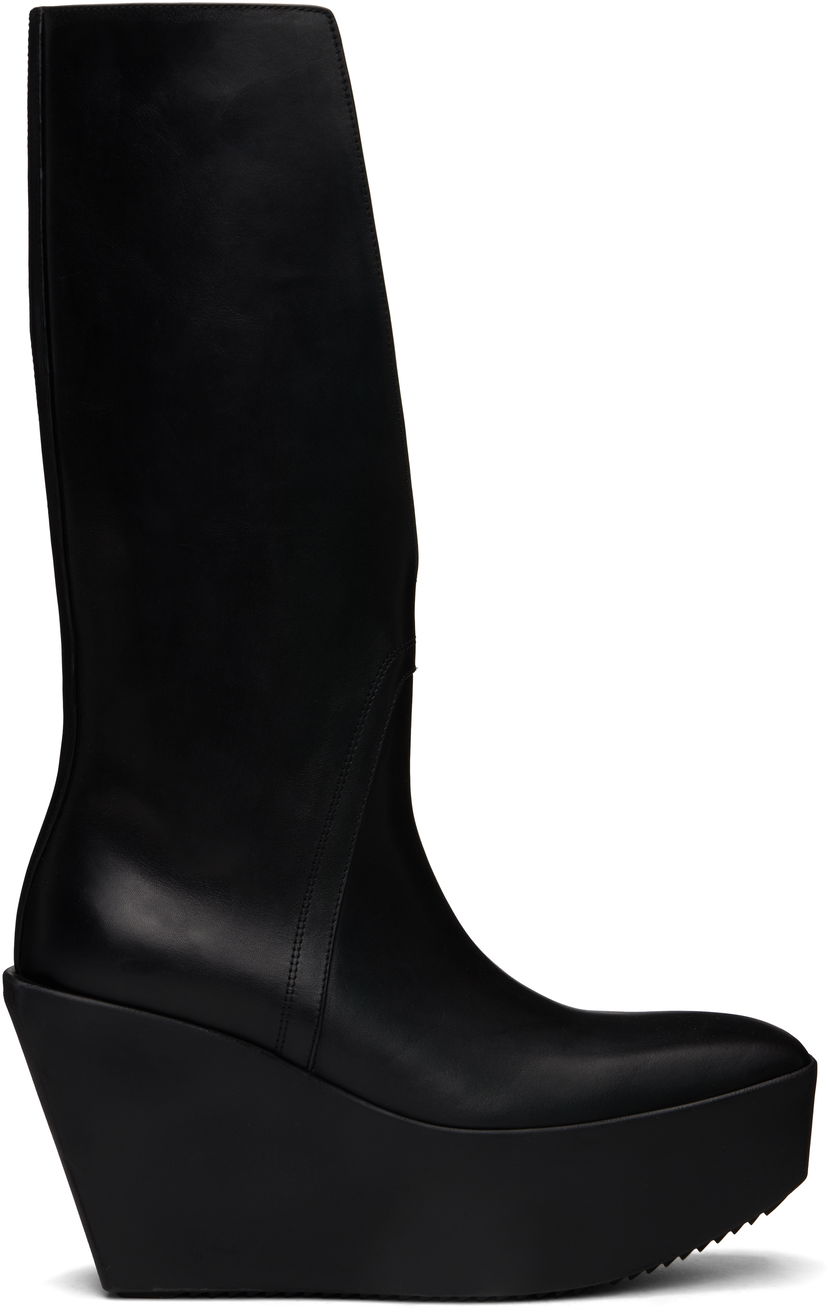 Oblečenie Rick Owens Rick Owens Hollywood Sliver Platform Winged Kowboys Tall Boots Čierna | RU01E5854 LOO