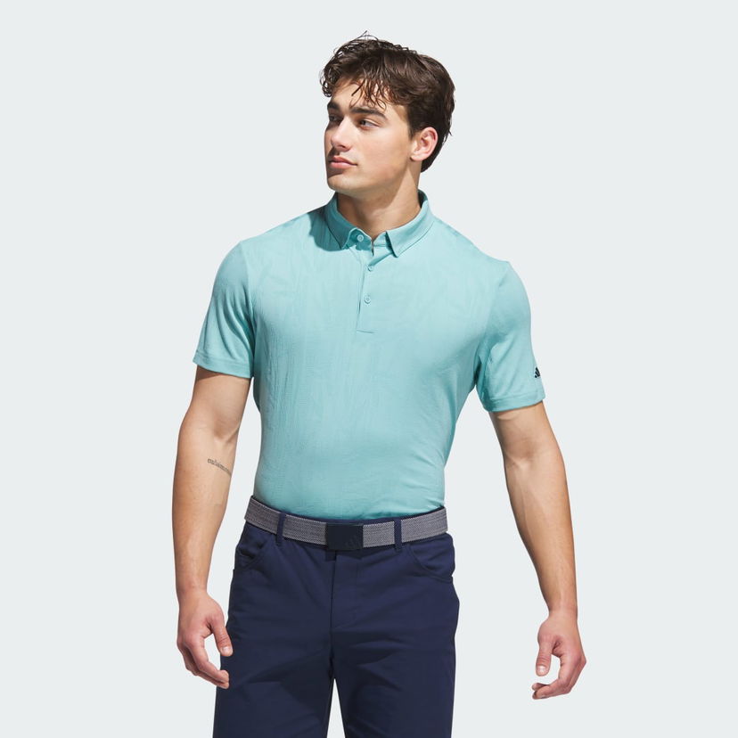 Polo tričko adidas Performance Go-to Textured Polo Shirt Tyrkysová | JL7891