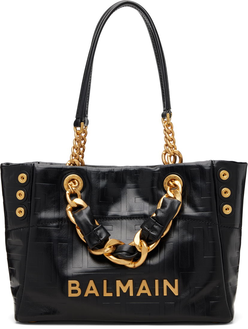 Tote bag Balmain Small 1945 Soft Tote Čierna | GN1FD871LETF
