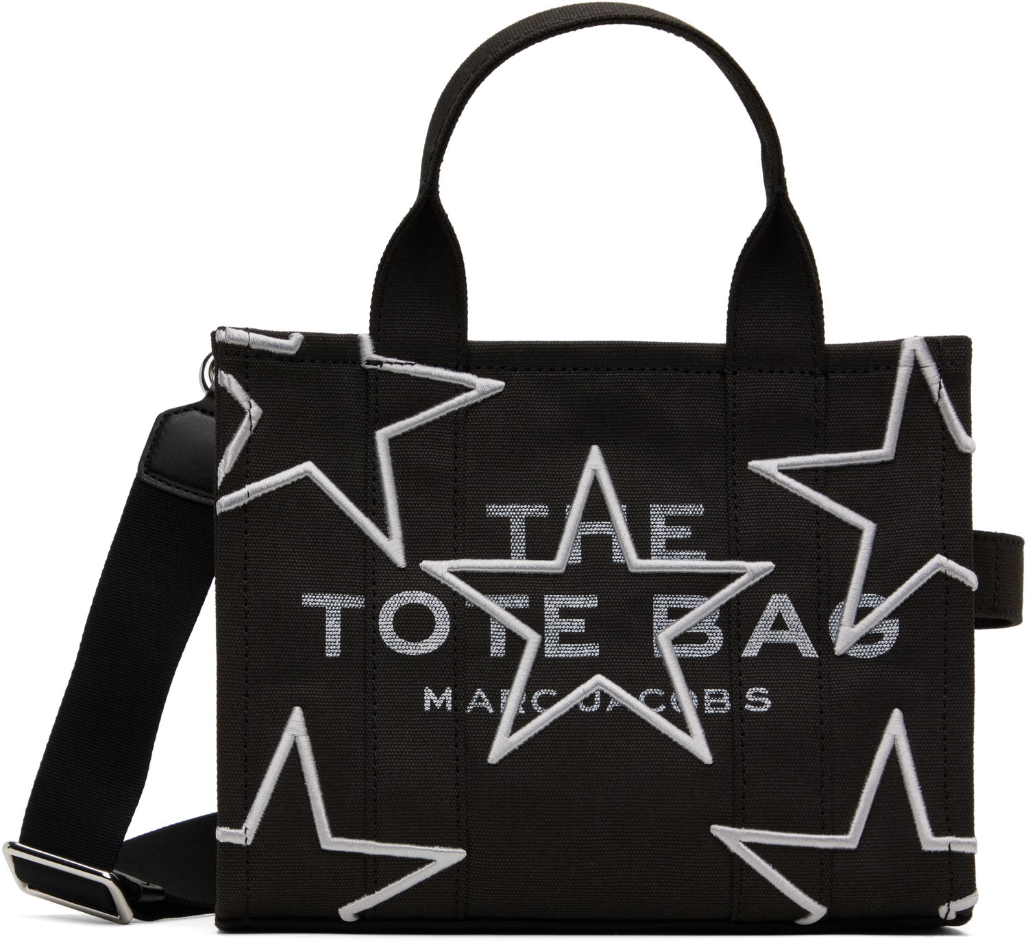 Tote bag Marc Jacobs Marc Jacobs 'The' Star Canvas Small Tote Bag Čierna | 2R4HTT019H03, 0