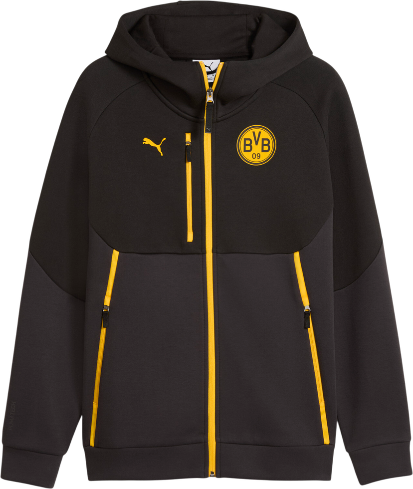 Mikina Puma Borussia Dortmund Tech FZ Hoodie Čierna | 781696-10