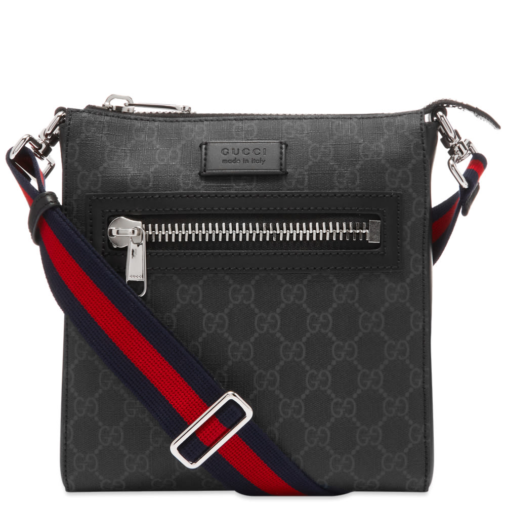 Ľadvinka Gucci GG Supreme Small Messenger Bag Čierna | 523599-K5RLN-1095, 0