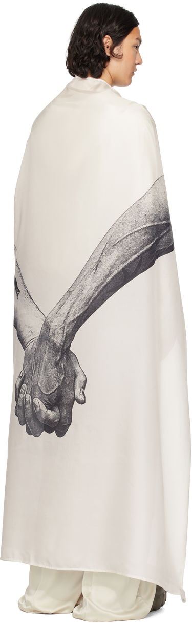 Šál Rick Owens Rick Owens Hollywood Flag Print Scarf Biela | RR01E5431 SHP3, 2