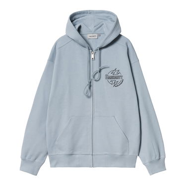 Mikina Carhartt WIP WIP Ablaze Logo Zip-Up Hoodie Modrá | I033623_9, 5