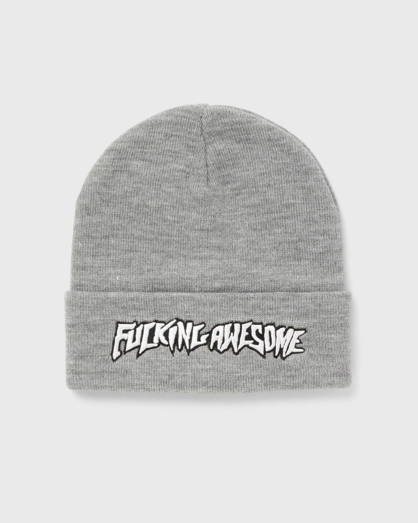 Kulicha Fucking Awesome Stamp Cuff Beanie Šedá | PN8273-GREY