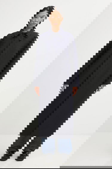 Kabáty A.P.C. Long Wool Blend Coat Gaia Navy | WVBEB.F01533, 0