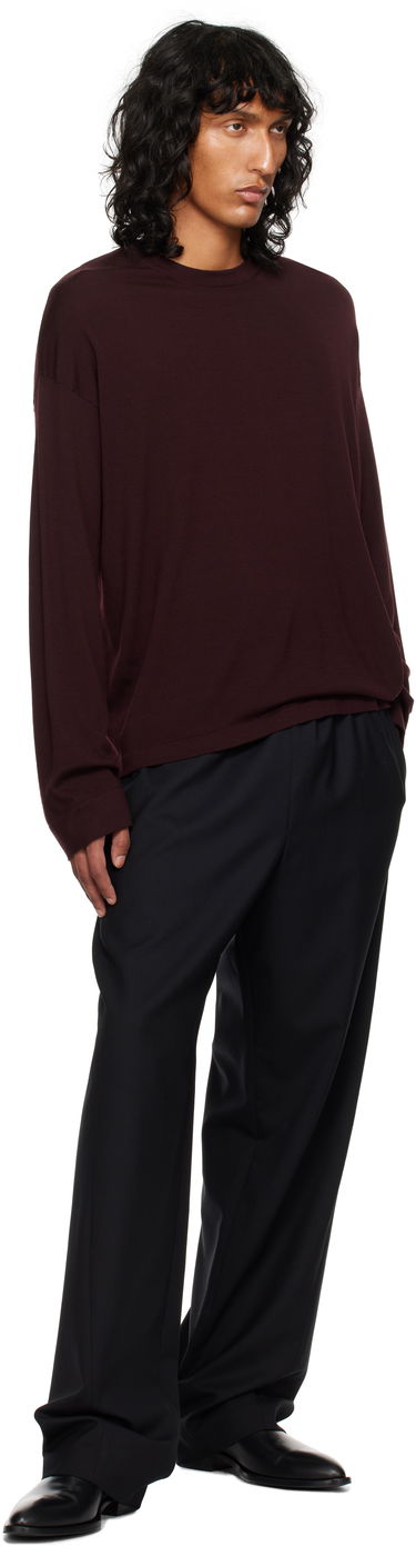 Tričko The Row Belfast Long Sleeve T-Shirt Vínová | 693-Y590, 3