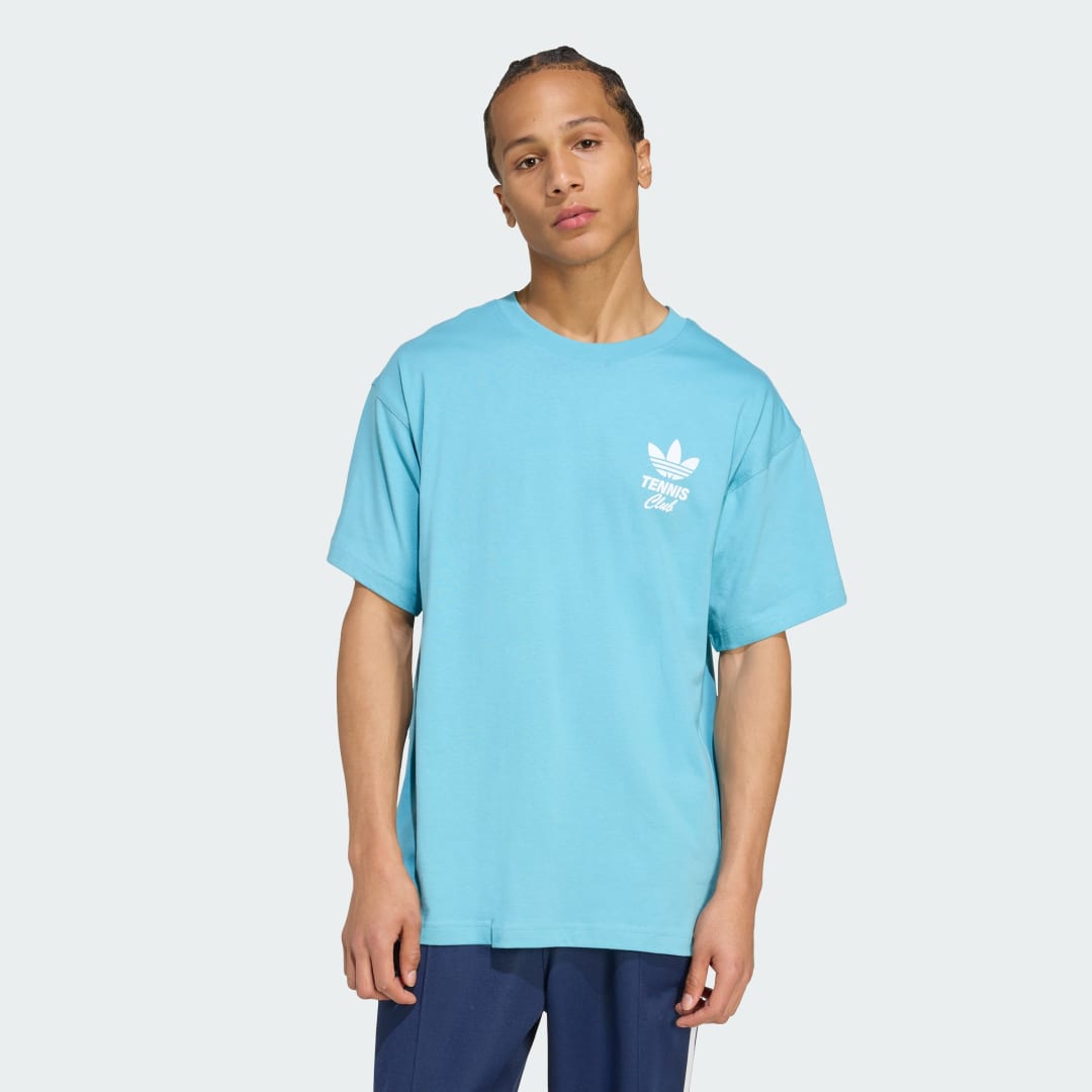Tričko adidas Performance Adidas Tennis Club Oversized Tee Modrá | KF2582, 0
