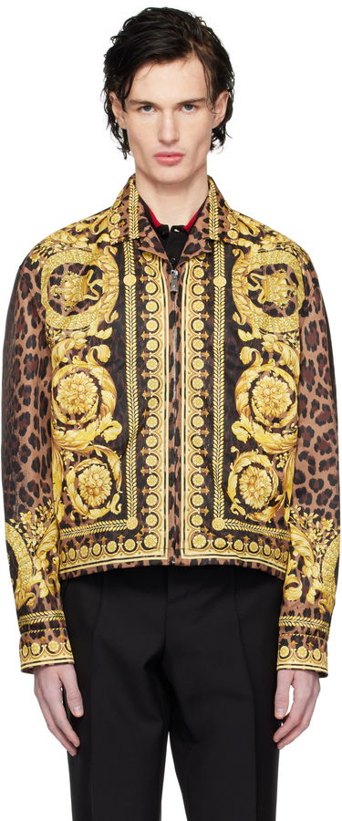 Bunda Versace Wild Barocco Print Blouson Jacket Čierna | 1016717_1A12366, 0