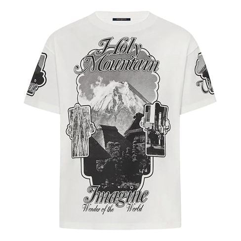 Tričko Louis Vuitton LV Holy Mountain Print T-Shirt Biela | 1A5DJ, 0