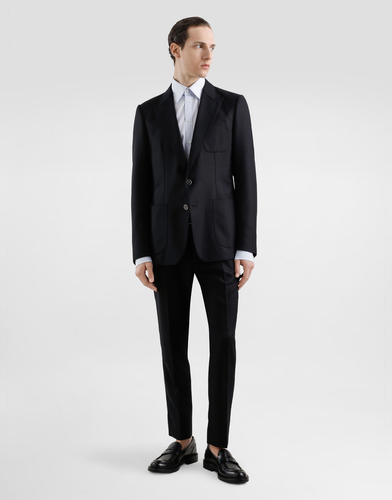 Bunda Dolce & Gabbana Dolce & Gabbana Single-Breasted Wool Jacket Čierna | G2TF4TFM2GUN0000, 1
