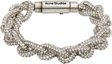 Náramok Acne Studios Crystal Cord Bracelet Šedá | C50416-, 0