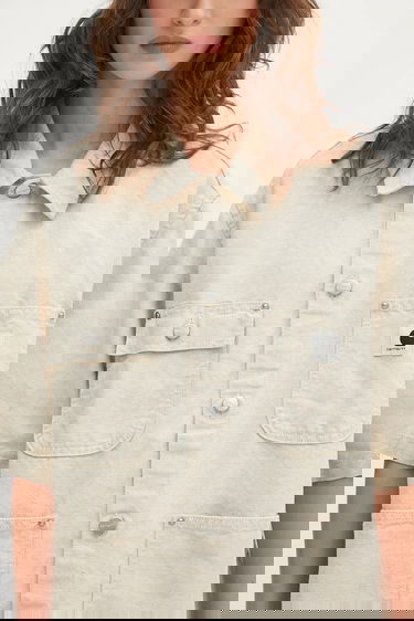 Košeľa Carhartt WIP Michigan Short-Sleeve Linen Blend Regular Fit Classic Collar Shirt Béžová | I035573.502, 3