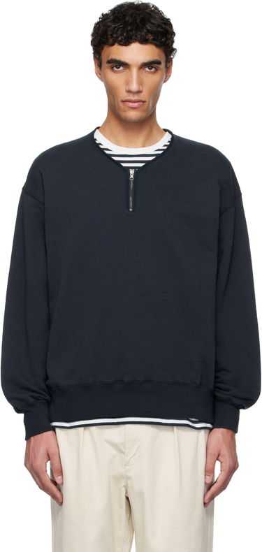 Sveter NANAMICA nanamica Half Zip Reversible Sweatshirt Navy | S25SH096U, 0