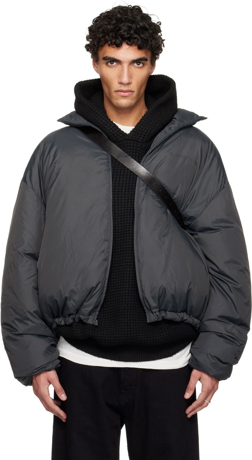 Prešívaná bunda Fear of God ESSENTIALS Holiday Ripstop Nylon Puffer Down Jacket Šedá | 202HO258151F