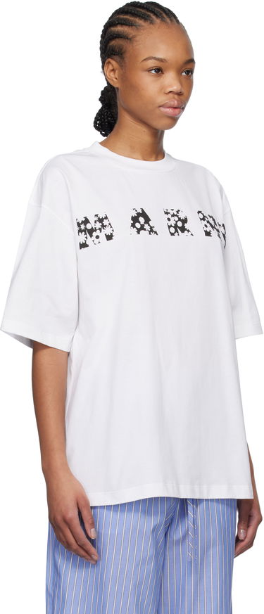 Tričko Marni Marni Pop Fields Logo T-Shirt Biela | THJET49P15 USCX50, 1