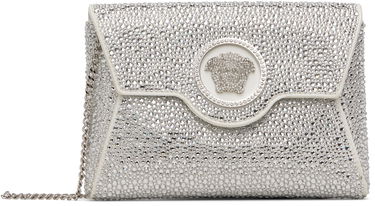 Kabelka Versace Crystal 'La Medusa' Envelope Clutch Metalická | 1003018_1A06487, 0