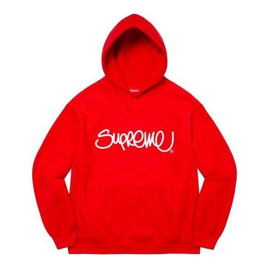 Mikina Supreme Raised Handstyle Graphic Print Hoodie Červená | SUP-SS22-071