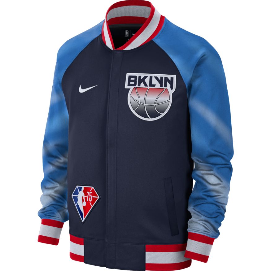Bunda Nike Dri-FIT Brooklyn Nets Showtime City Edition NBA Jacket Navy | DB2437-419, 0