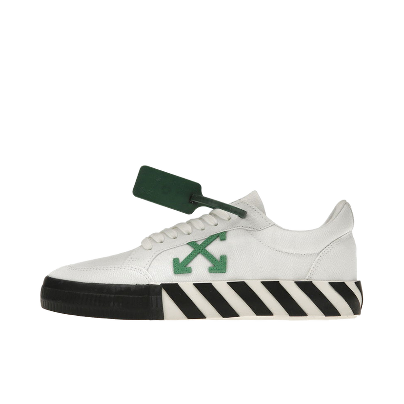 Tenisky a topánky Off-White Vulc Low Canvas White Green (FW22) Biela | OMIA085F22FAB0010155