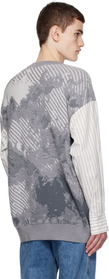 Sveter Feng Chen Wang Feng Chen Wang Paneled Sweater Šedá | FUF16KT03G, 2