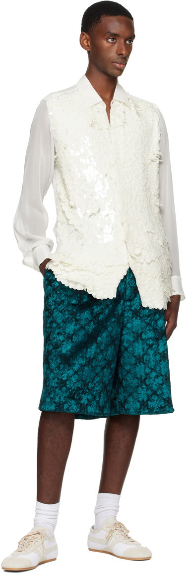 Šortky Dries Van Noten Dries Van Noten Jacquard Shorts Tyrkysová | 252-020953-2133, 3