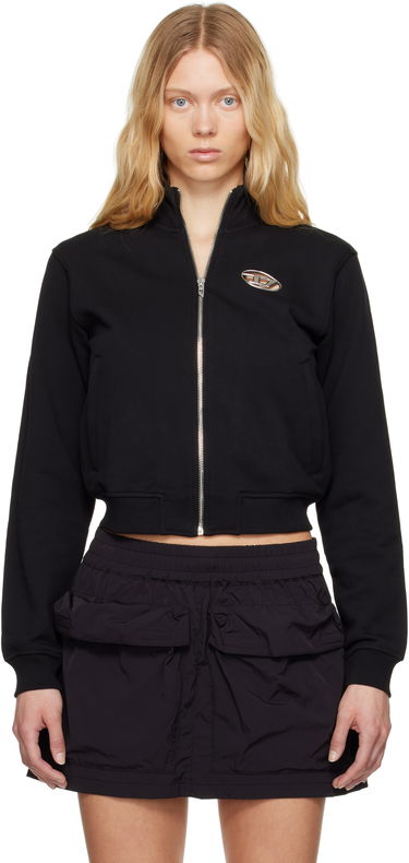 Mikina Diesel Diesel F-Flacin Cropped Track Jacket Čierna | A16842 0BMBJ, 0