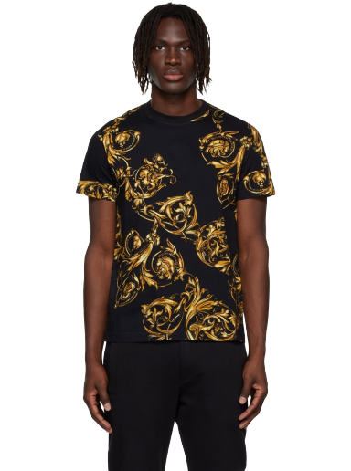 Tričko Versace Garland T-Shirt Čierna | E72GAH6S0 EJS049