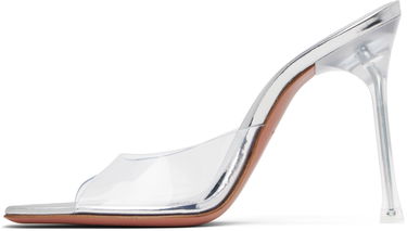 Doplnky Amina Muaddi Amina Muaddi Alexa Glass 105 Heeled Sandals Metalická | ALEXA GLASS SLIPPER, 2