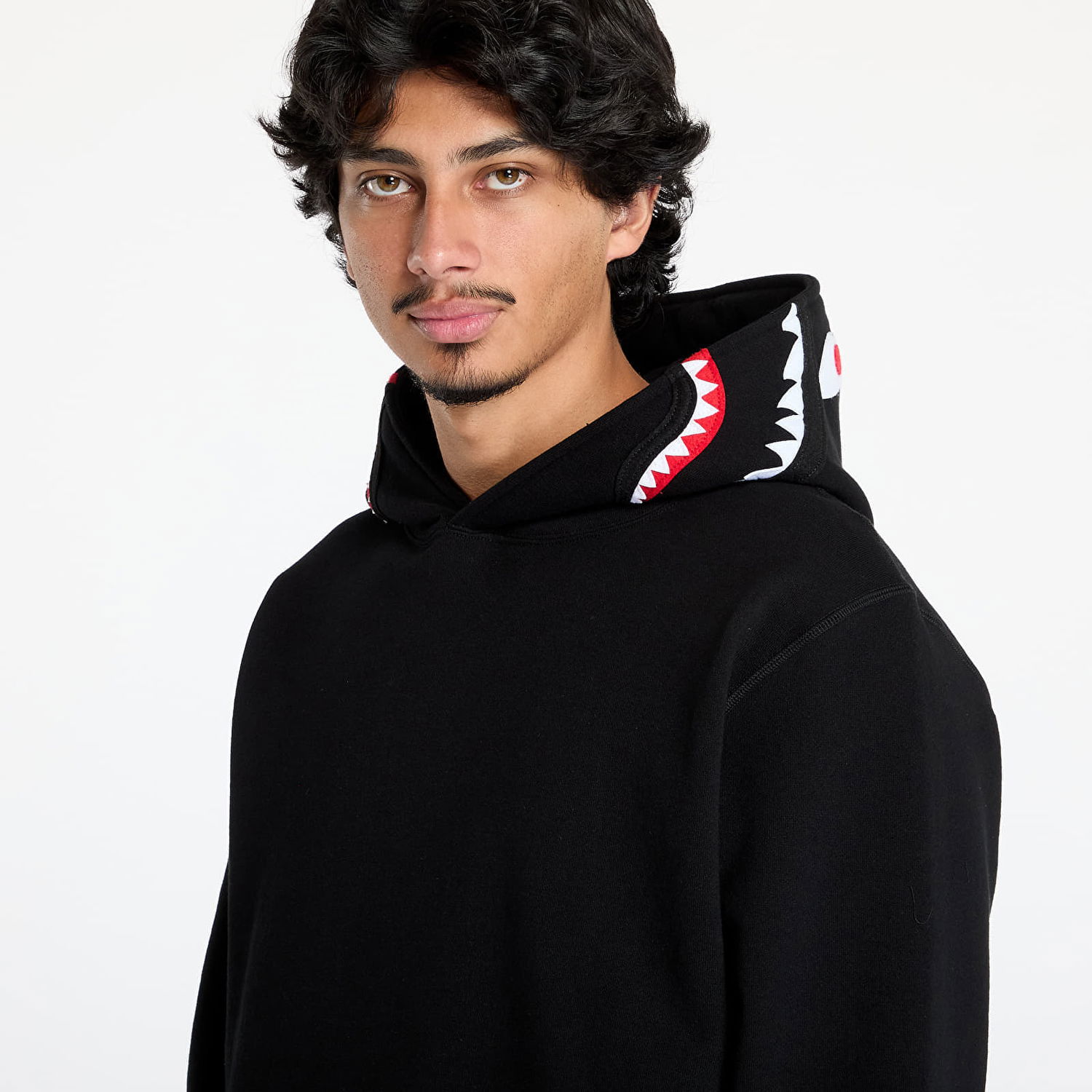 Mikina BAPE Shark Pullover Hoodie Black Čierna | 001PPK801013M BLK, 1