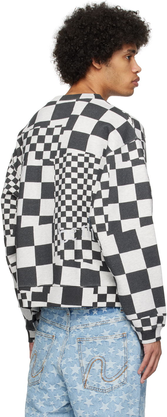 'Venice' Checkerboard Print Sweatshirt