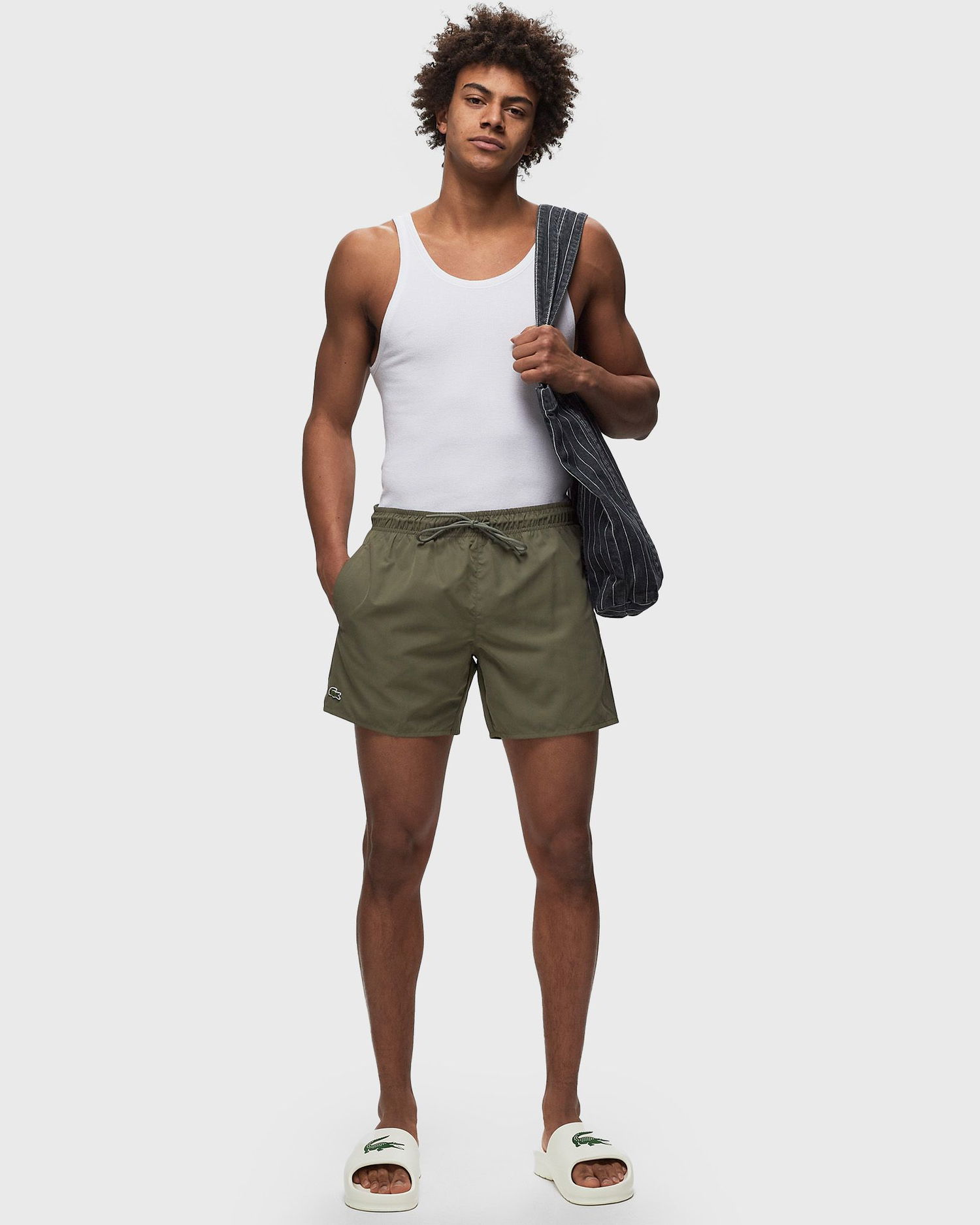 Šortky Lacoste SWIMWEAR Šedá | MH62708K7, 1