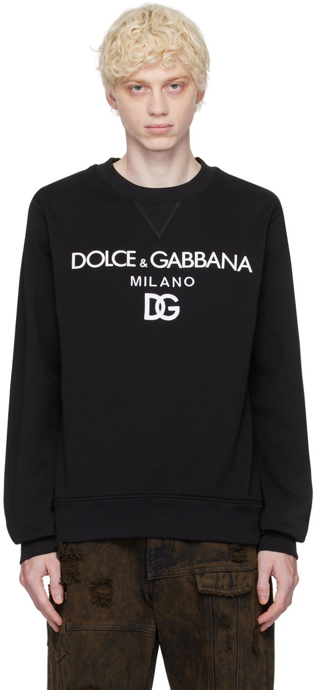 Mikina Dolce & Gabbana Black Embroidered Sweatshirt Čierna | G9ACGZFU7DU, 0