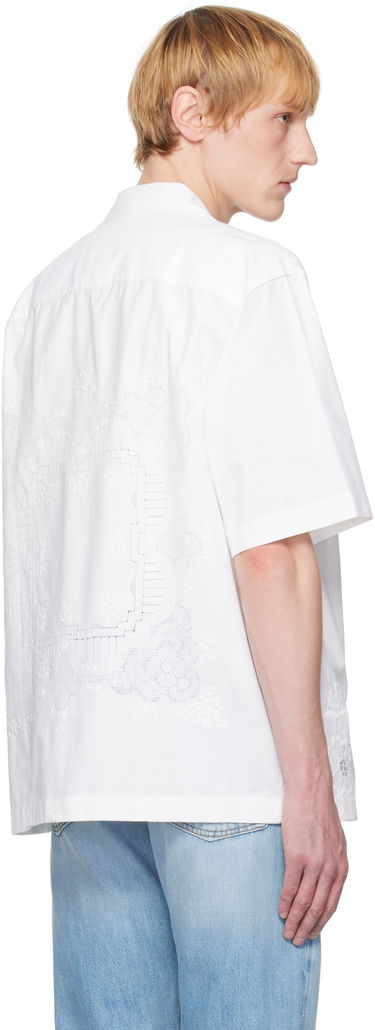 Košeľa Marine Serre Marine Serre Regenerated Linen Bowling Shirt Biela | USI016A UWOV0007, 2