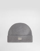 Dolce & Gabbana Knit Beanie with Metal Logo Tag