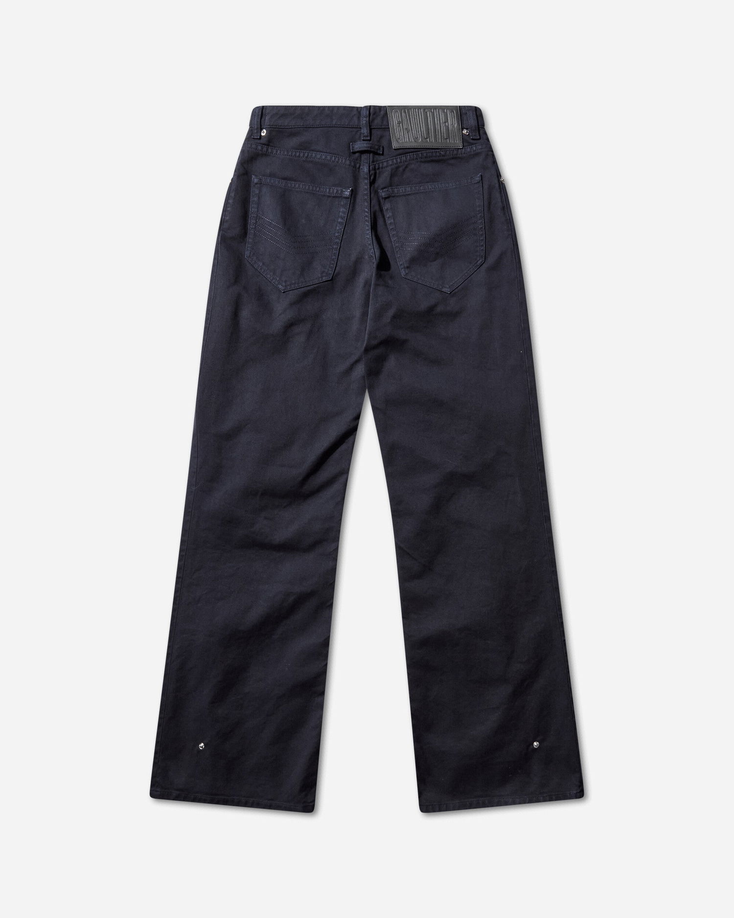Džínsy Jean Paul Gaultier Snap-Button Denim Jeans Čierna | 2504WTR037W049 59, 0