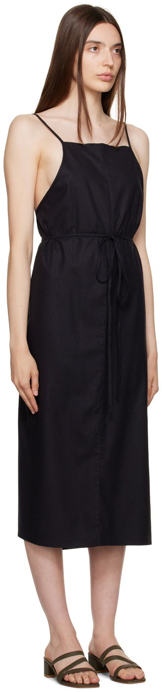 Šaty Baserange Yumi Apron Midi Dress Čierna | DRYU-WS-000, 4