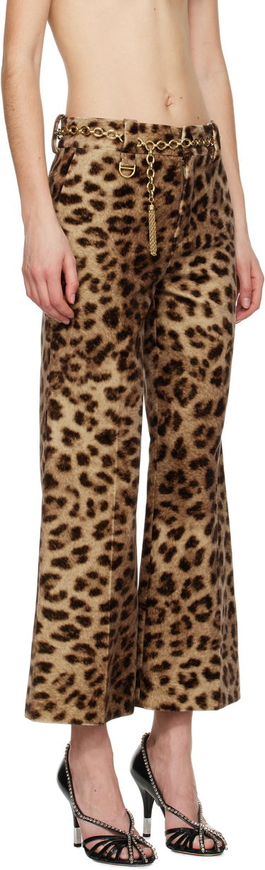 Nohavice CHLOÉ Chloé Cropped Bootcut Trousers Hnedá | CH25SPA31290, 1