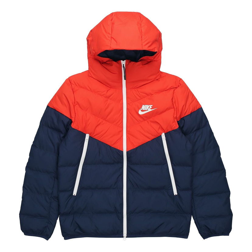 Prešívaná bunda Nike Hooded Down Jacket Modrá | CU0226-673